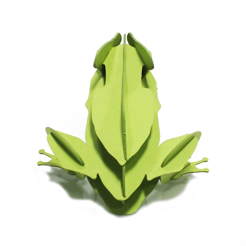 Quebra Cabeça 3d com 14 Peças em  Papel Cartao Sapo