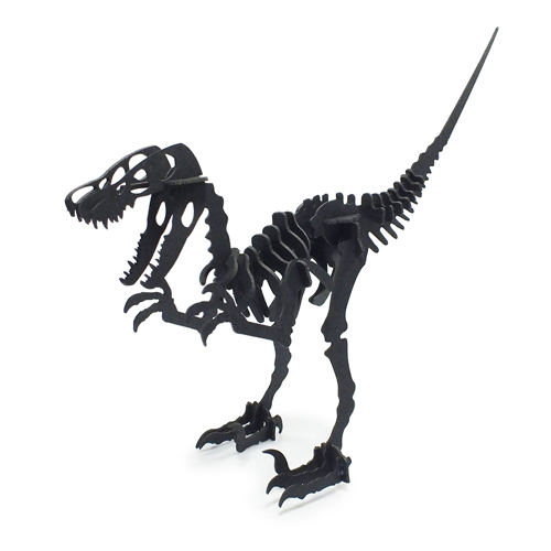 Quebra Cabeça 3d com 35 Peças em Papel Cartao   Velociraptor