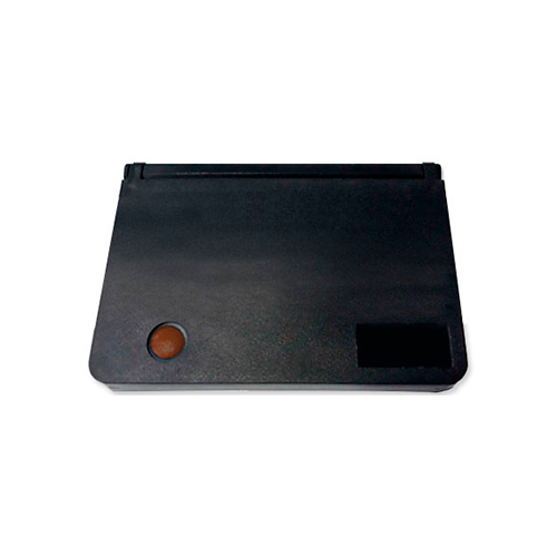 Almofada para Carimbo Real Pen N2 Marrom de Feltro com Tampa de Plastico Retangular 53x94mm