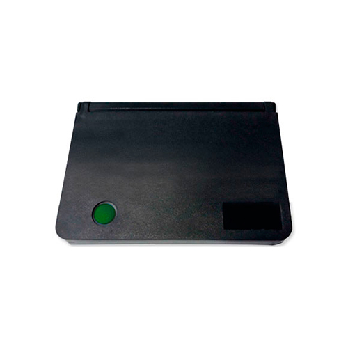 Almofada para Carimbo Real Pen N2 Verde de Feltro com Tampa de Plastico Retangular 53x94mm