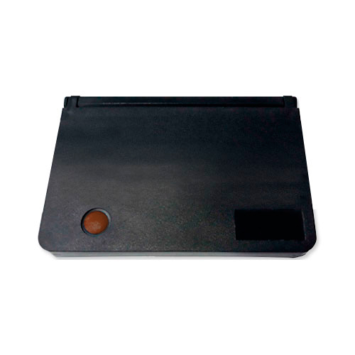 Almofada para Carimbo Real Pen N3 Marrom de Feltro com Tampa de Plastico Retangular 70x105mm