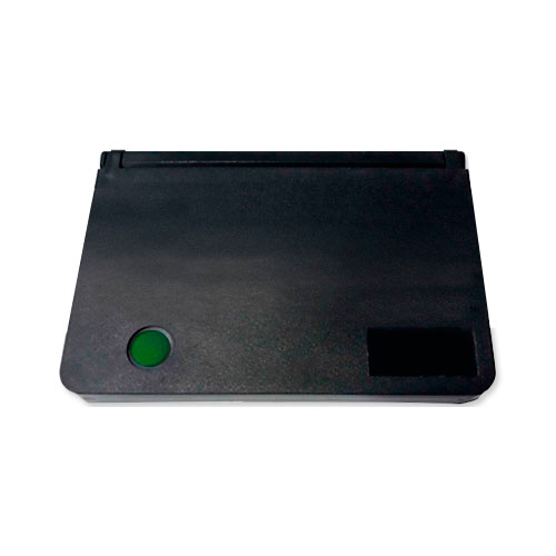 Almofada para Carimbo Real Pen N3 Verde de Feltro com Tampa de Plastico Retangular 70x105mm