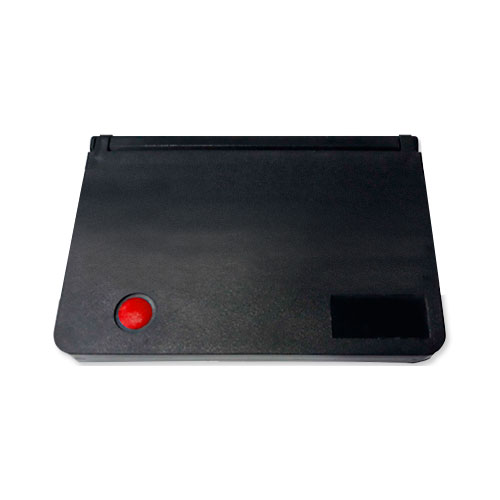 Almofada para Carimbo Real Pen N3 Vermelha  de Feltro com Tampa de Plastico Retangular 70x105mm
