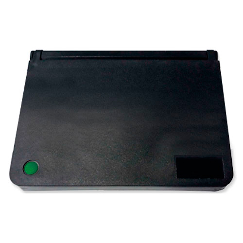 Almofada para Carimbo Real Pen N4 Verde de Feltro com Tampa de Plastico Retangular 95x165mm