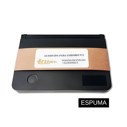 Almofada Espuma Preta N3 Realpen 70x105mm