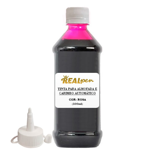 Tinta para Almofada Realpen 500ml Rosa