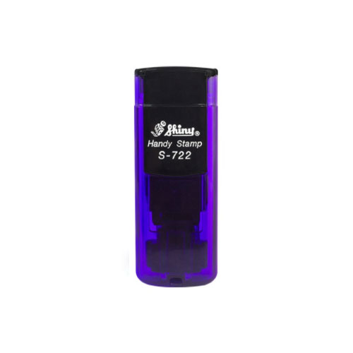 Novo Carimbo de Bolso Shiny Handy Stamp S1722 Violeta Translúcido Placa Texto Retangular 14x38mm