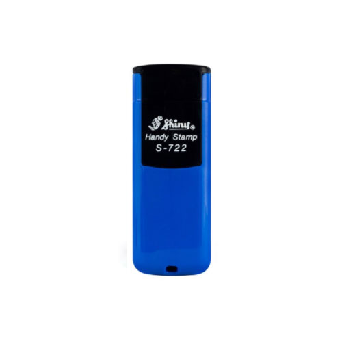 Novo Carimbo de Bolso Shiny Handy Stamp S1722 Azul Claro Placa Texto Retangular 14x38mm