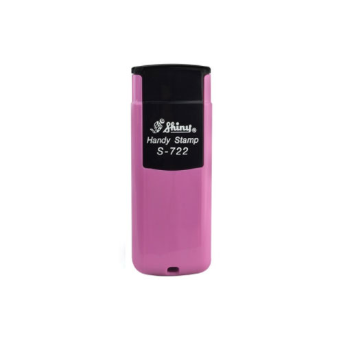 Novo Carimbo de Bolso Shiny Handy Stamp S1722 Rosa Bebê Placa Texto Retangular 14x38mm