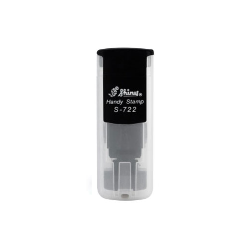 Novo Carimbo de Bolso Shiny Handy Stamp S1722 Branco Translúcido Placa Texto Retangular 14x38mm
