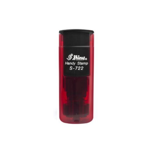 Novo Carimbo de Bolso Shiny Handy Stamp S1722 Vermelho Translúcido Placa Texto Retangular 14x38mm