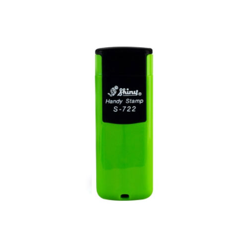 Novo Carimbo de Bolso Shiny Handy Stamp S1722 Verde Claro Placa Texto Retangular 14x38mm