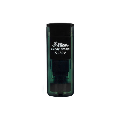 Novo Carimbo de Bolso Shiny Handy Stamp S1722 Verde Oliva Translúcido Placa Texto Retangular 14x38mm