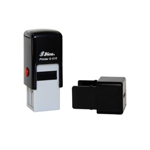 Carimbo Automatico Shiny Printer S510 Preto Placa Texto Quadrada 12x12mm