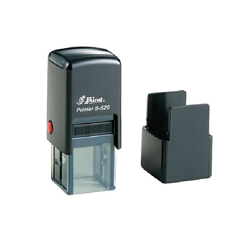 Carimbo Automatico Shiny Printer S520 Preto Placa Texto Quadrada 20x20mm