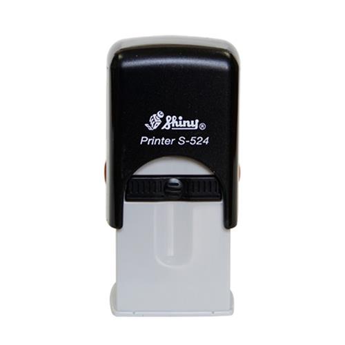 Carimbo Automatico Shiny Printer S524 Preto Placa Texto Quadrada 24x24mm