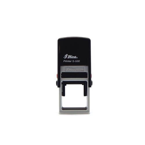 Carimbo Automatico Shiny Printer S530 Preto Placa Texto Quadrada 32x32mm