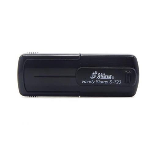Carimbo de Bolso Shiny Handy Stamp S723 Preto Placa Texto Retangular 18x47mm