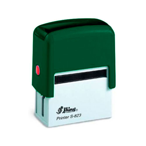 Carimbo Automatico Shiny Printer S823 Verde Placa Texto Retangular 18x47mm
