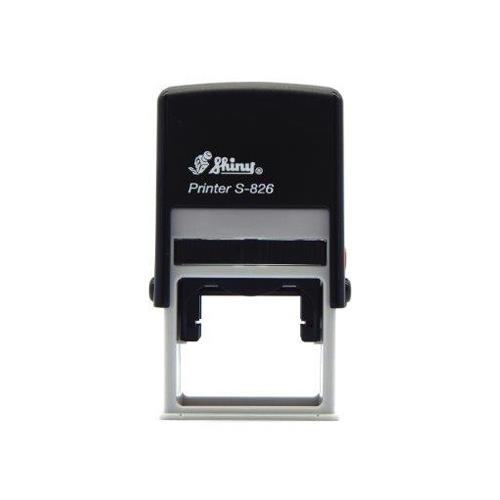 Carimbo Automatico Shiny Printer S826 Preto Placa Texto Retangular 24x41mm