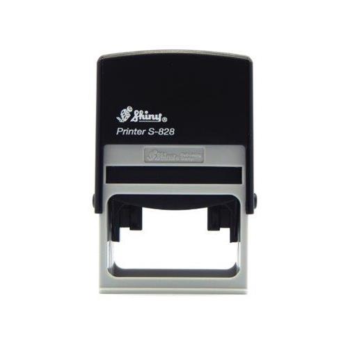 Carimbo Automatico Shiny Printer S828 Preto Placa Texto Retangular 33x56mm