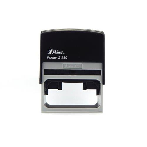 Carimbo Automatico Shiny Printer S830 Preto Placa Texto Retangular 38x75mm