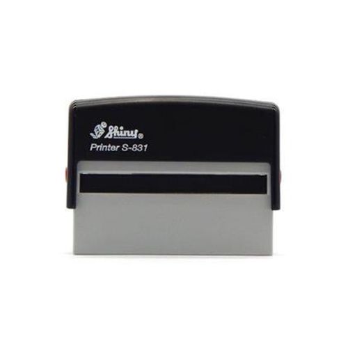 Carimbo Automatico Shiny Printer S831 Preto Placa Texto Retangular 10x70mm
