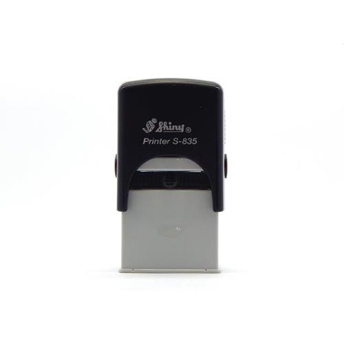 Carimbo Automatico Shiny Printer S835 Preto Placa Texto Retangular 20x30mm