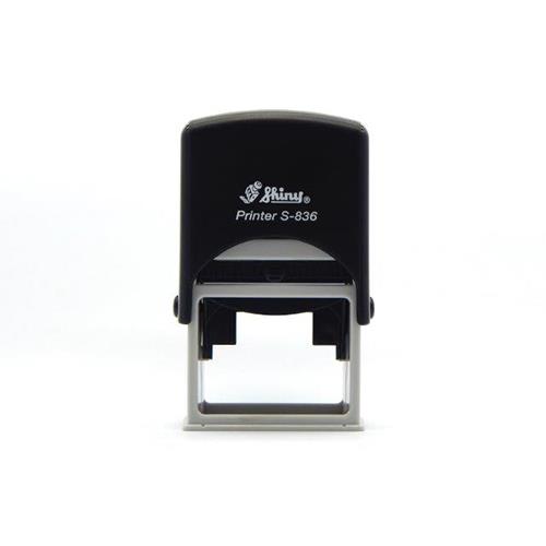 Carimbo Automatico Shiny Printer S836 Preto Placa Texto Retangular 30x45mm