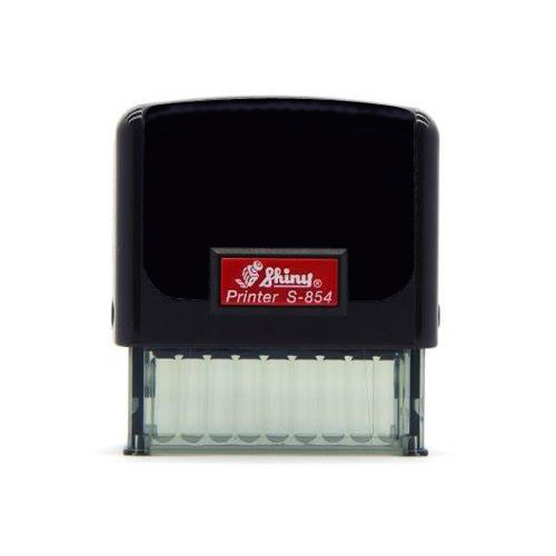 Carimbo Automatico Shiny Printer S854 Black com Placa Texto Retangular 22x58mm