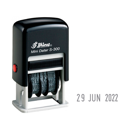 Carimbo Datador Automatico Shiny Linha Mini Preto 3mm