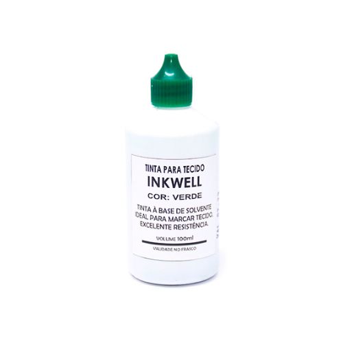 Tinta Atoxica Inkwell Verde para Marcar Pele Humana Frasco 100ml