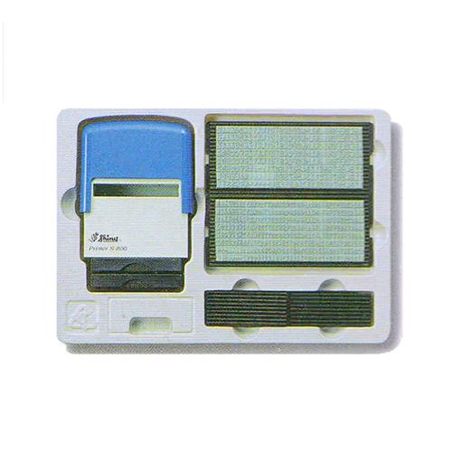 Carimbo Automatico Shiny com Kit de Montar Preto Placa Texto Retangular 18x47mm