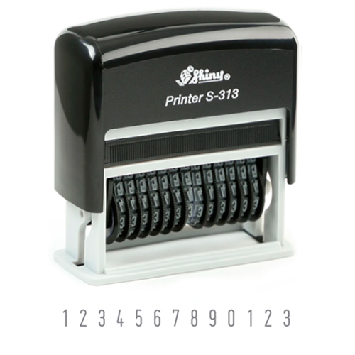 Carimbo Automático Shiny Mini Printer S313 Numerador 13 Digitos 4mm