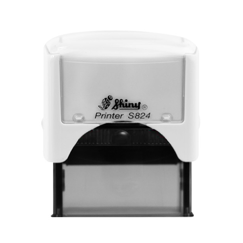 Carimbo Automatico Shiny Personal Printer Sn824 Branco Placa Texto Retangular 22x58mm