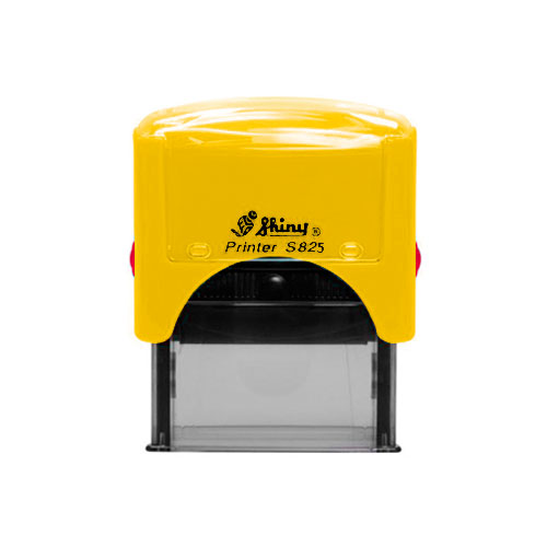 Carimbo Automatico Shiny Personal Printer Sn825 Amarelo Placa Texto Retangular 25x70mm