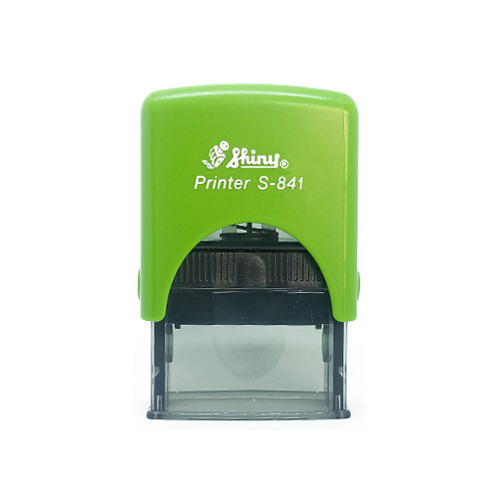 Carimbo Automatico Shiny S841np Verde Placa Texto Retangular 10x26mm