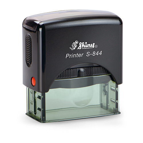 Carimbo Automatico Shiny S844np Preto Placa Texto Retangular 22x58mm