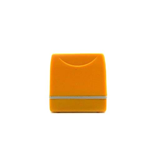 Carimbo para Sistema Flash Amarelo Placa Texto Retangular 14x38mm