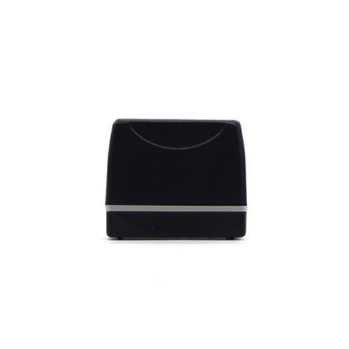 Carimbo para Sistema Flash Preto Placa Texto Retangular 18x47mm