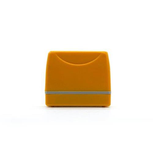 Carimbo para Sistema Flash Amarelo Placa Texto Retangular 18x47mm