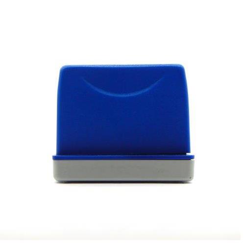 Carimbo para Sistema Flash Azul Placa Texto Retangular 40x60mm