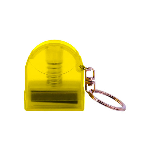Carimbo de Bolso para Sistema Flash Amarelo Transparente Placa Texto Retangular 9,5x27mm