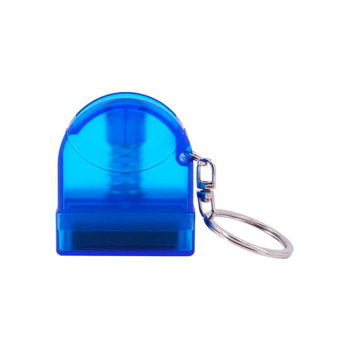 Carimbo de Bolso para Sistema Flash Azul Transparente Placa Texto Retangular 9,5x27mm