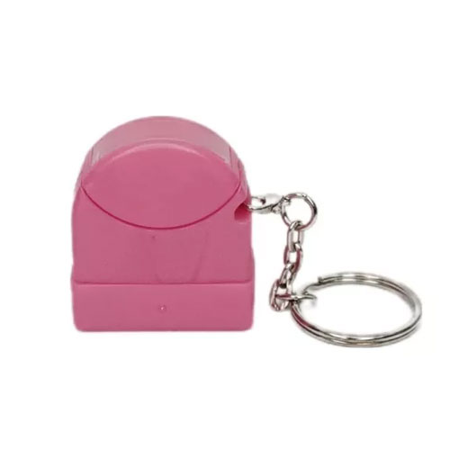 Carimbo de Bolso para Sistema Flash Rosa Opaco Placa Texto Retangular 9,5x27mm