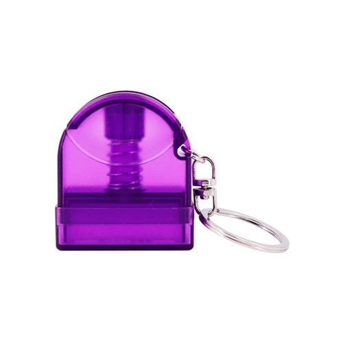 Carimbo de Bolso para Sistema Flash Violeta Transparente Placa Texto Retangular 9,5x27mm