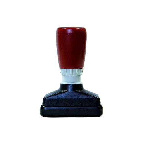 Carimbo para Sistema Flash Vermelho Placa Texto Retangular 19x45mm