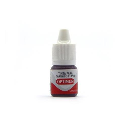 Tinta Optimum Vermelha para Carimbos Sistema Flash Frasco 5ml