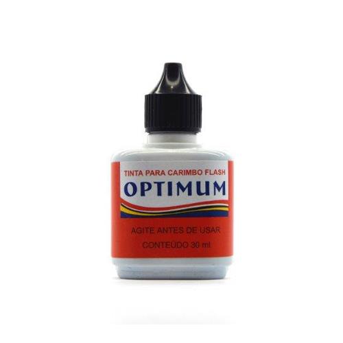 Tinta Optimum Preta para Carimbos Sistema Flash Frasco 30ml