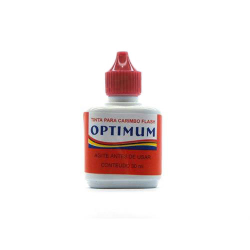 Tinta Optimum Vermelha para Carimbos Sistema Flash Frasco 30ml